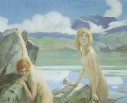 Paul Emile Chabas Two Bathers Spain oil painting artist